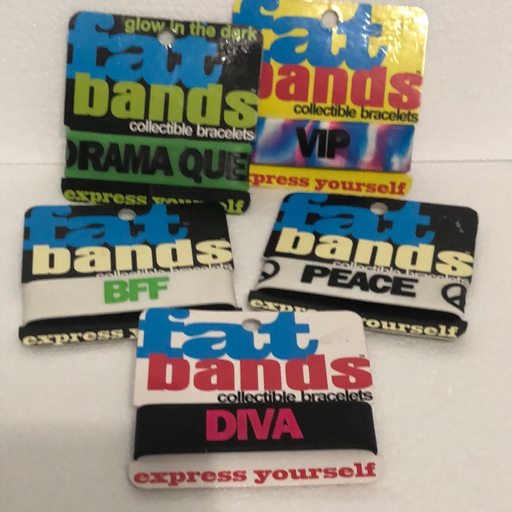 Fat Bands Collectible Bracelets bundle of 5